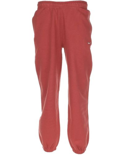 Nike Nrg Solo Swoosh Fleece Pants - Red