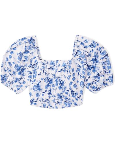 Blue Abercrombie & Fitch Tops for Women | Lyst