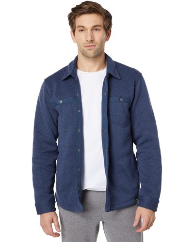 L.L. Bean Sweater Fleece Shirt Jac Regular - Blue