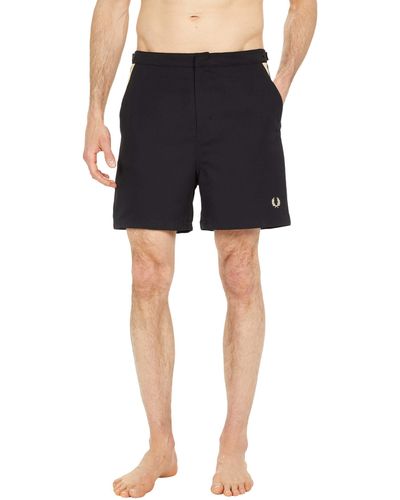 Fred Perry Contrast Panel Swimshorts - Black