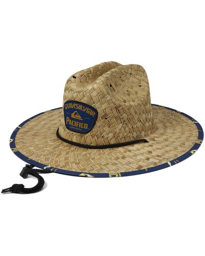Quiksilver Kick Back Straw Lifeguard Sun Hat - Metallic