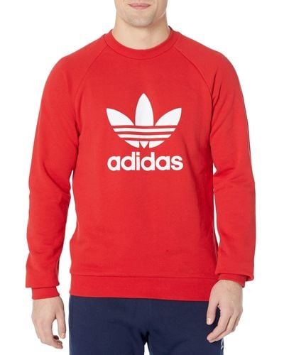 adidas Originals Trefoil Warm-up Crew Sweatshirt - Red