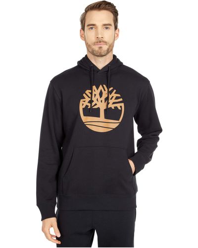 Timberland Core Tree Logo Pullover Hoodie Brushback - Black