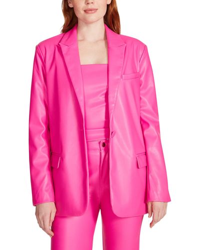 Steve Madden Audrey Leather Jacket - Pink