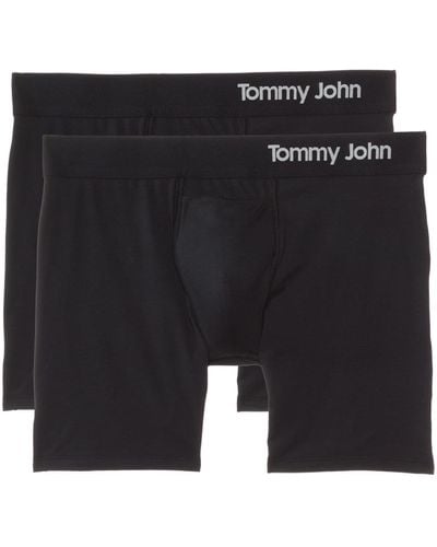 Tommy John Cool Cotton 6 Boxer Brief 2-pack - Black