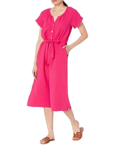Tommy Bahama Coral Isle Short Sleeve Jumpsuit - Pink