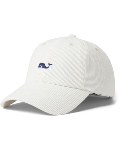 Vineyard Vines Corduroy Whale Baseball Hat - White