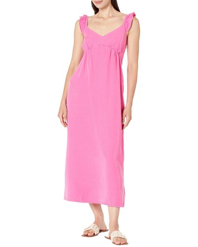 Kut From The Kloth Zosia - Long Dress W/ Ruffle Straps - Pink