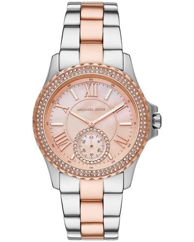 Michael Kors Mk7402 - Everest Three-hand Two-tone Stainless Steel Watch - Pink