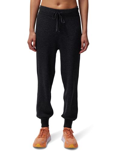 Spiritual Gangster Luxe Essential Rib Sweatpants - Black