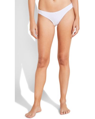 Eberjey Pima Stretch Cotton Bikini - White