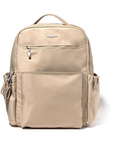 Baggallini Tribeca Expandable Laptop Backpack - Natural
