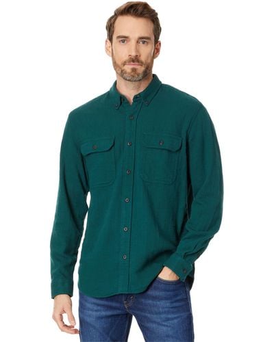 L.L. Bean 1912 Field Flannel Shirt Slightly Fitted - Green