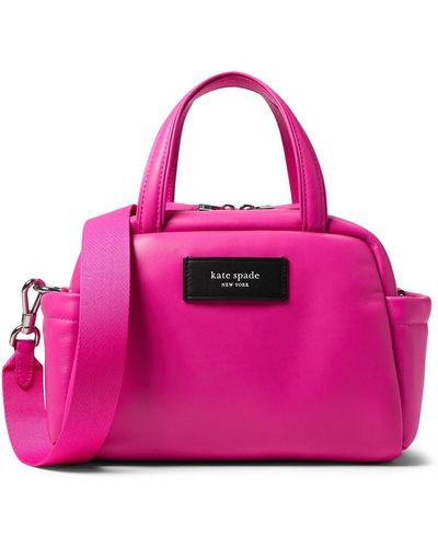 Kate Spade Puffed Smooth Leather Satchel - Pink
