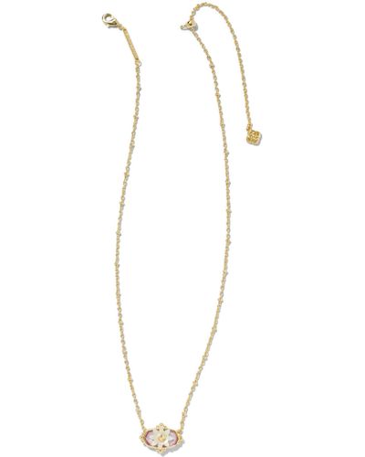 Kendra Scott Elisa Flower Petal Framed Short Pendant Necklace - Metallic