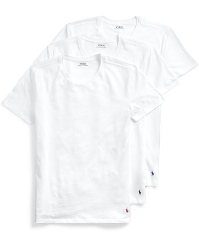 Polo Ralph Lauren Slim Fit W/ Wicking 3-pack Crew Undershirts - White
