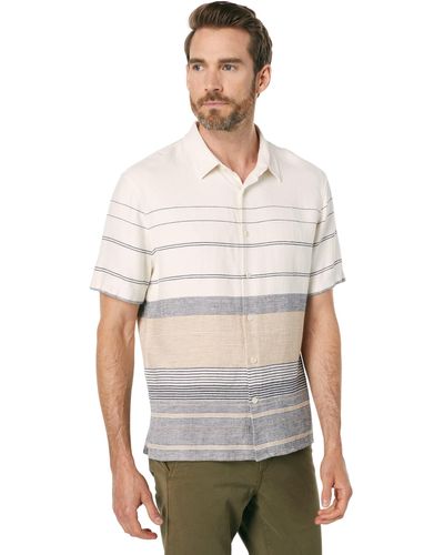 Vince Engineered Stripe Short Sleeve - Gray