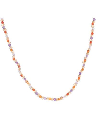 Chan Luu Amethyst And Citrine Mix Necklace - Black