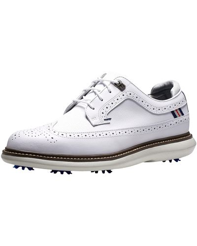 Footjoy Traditions Wing Tip Golf Shoes - Previous Season Style - White