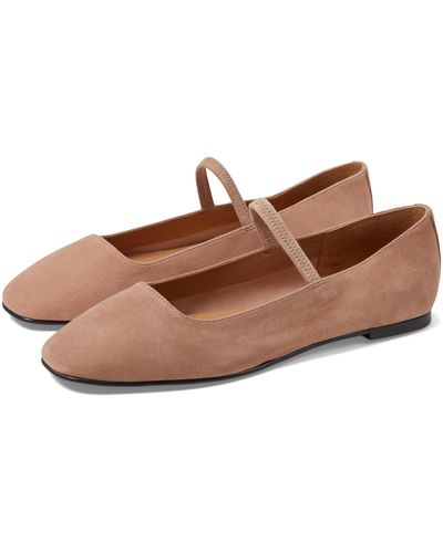 Madewell The Greta Ballet Flat In Suede - Brown