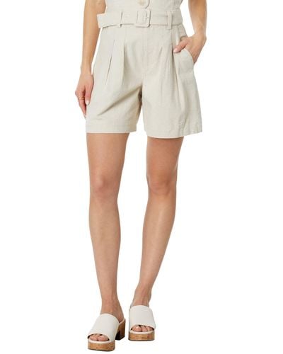 Blank NYC Linen Belted Shorts In Bleached Sand - Natural