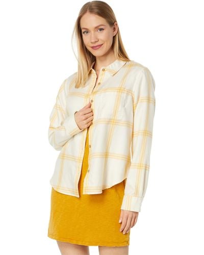 L.L. Bean Feather Soft Twill Shirt Long Sleeve - Natural
