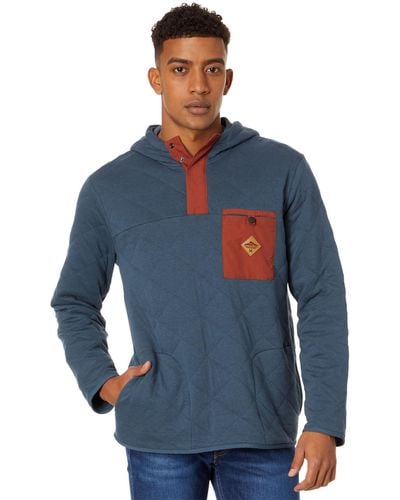 Hurley Russell Quilted 1/4 Snap Fleece - Blue