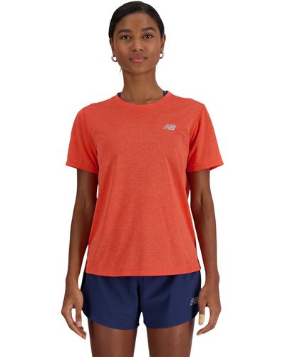 New Balance Athletics T-shirt Heather - Red