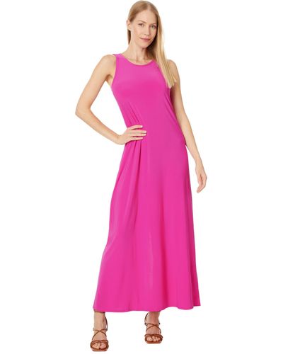 Vince Camuto Sleeveless Keyhole Back Maxi With Vent - Pink