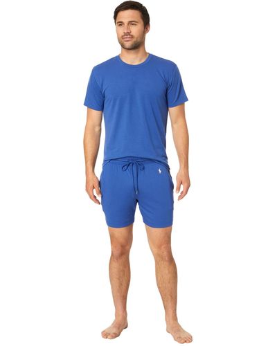 Polo Ralph Lauren Mini Terry Short Sleeve Loungewear Crew - Blue