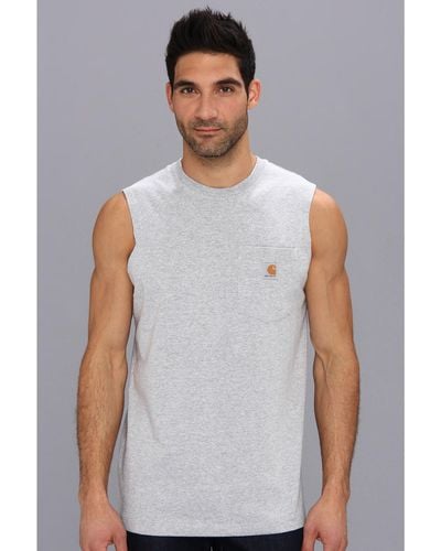Carhartt Workwear Pocket Sleeveless T-shirt - Gray