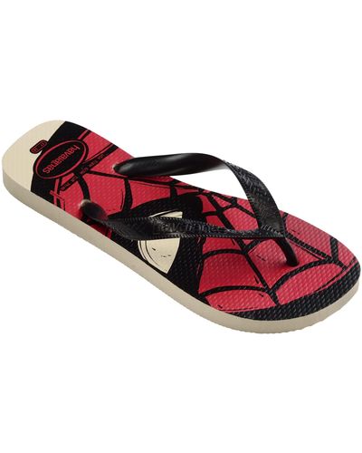 Havaianas Top Marvel Logomania Flip Flop Sandal - Red