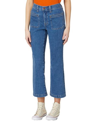 Madewell Kick Out Crop Jeans In Elkton Wash: Seam Edition - Blue