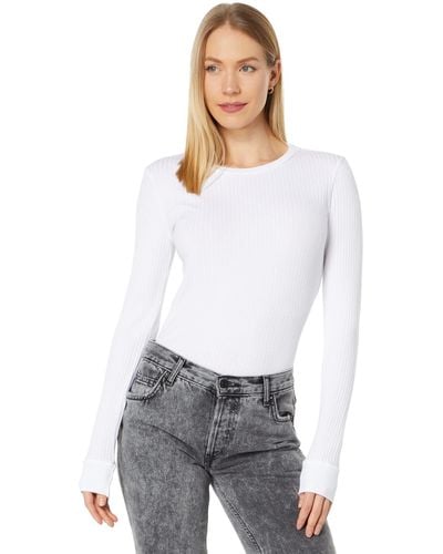 Lamade Davey Long Sleeve Crop Tee - White