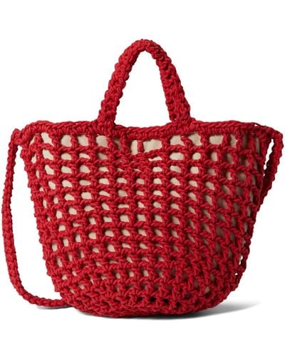 Madewell Crochet Rope Tote - Red