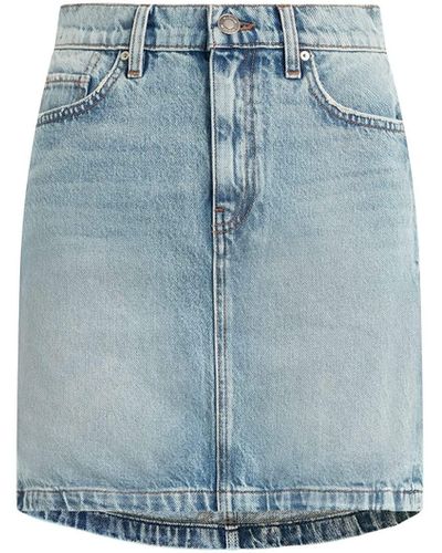 Hudson Jeans Curved Hem Miniskirt - Blue