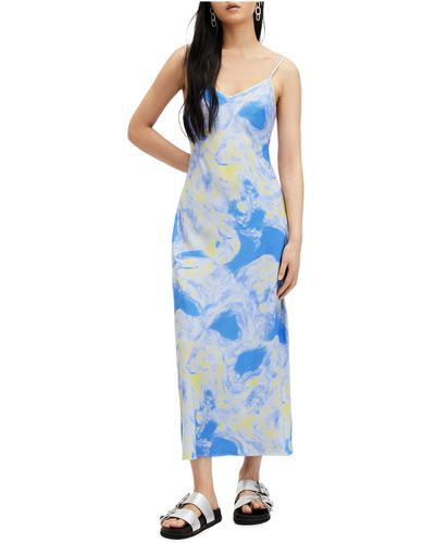 AllSaints Bryony Spiral Dress - Blue