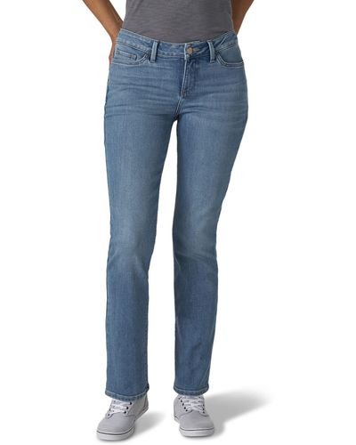 Lee Jeans Secretly Shapes Regular Fit Straight Leg Jeans Mid-rise - Blue