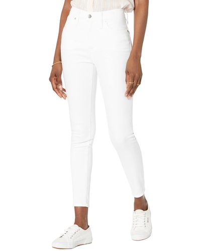 Madewell 9 Mid-rise Crop Jeans In Pure White