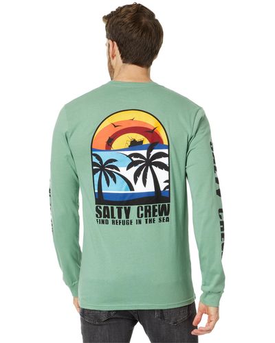 Salty Crew Beach Day Premium Long Sleeve Tee - Green