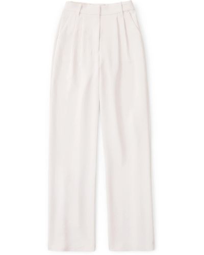 Abercrombie & Fitch Crepe Tailored Wide Leg - White