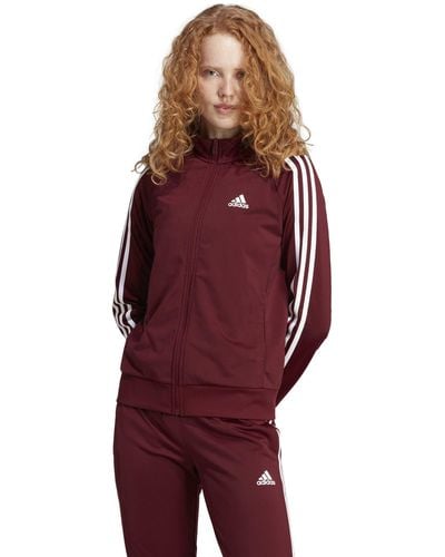 adidas 3-stripes Track Top Tricot - Red