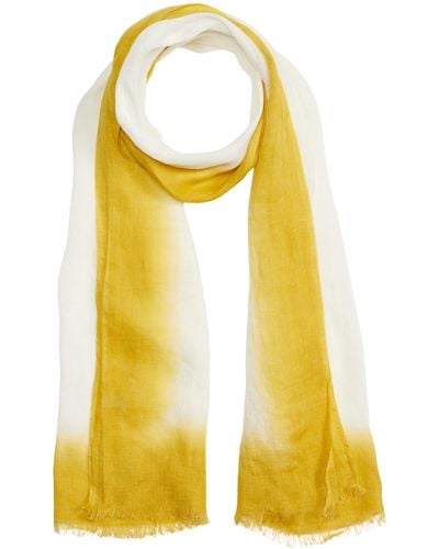 Eileen Fisher Organic Cotton Striped Cloud Scarf - Yellow