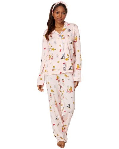 Pj Salvage Playful Prints Pajama Pj Set - White