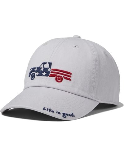 Life Is Good. Patriotic Truck Chill Cap - White