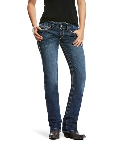 Ariat R.e.a.l. Mid-rise Stretch Stackable Straight Leg Jeans - Blue