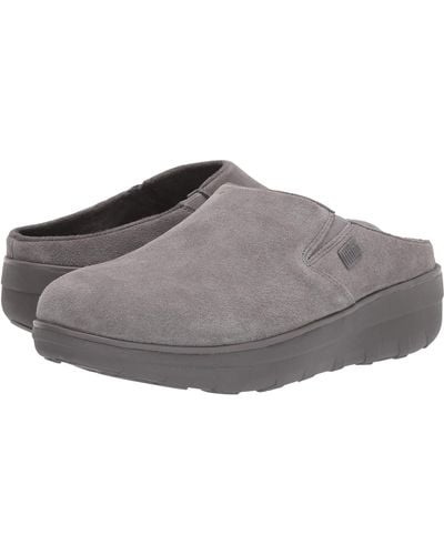 Fitflop Loaff Suede Clogs - Gray