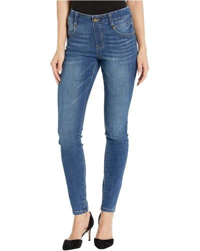 Liverpool Jeans Company Gia Glider/revolutionary New Skinny Pull-on In Vintage Denim In Cartersville - Blue