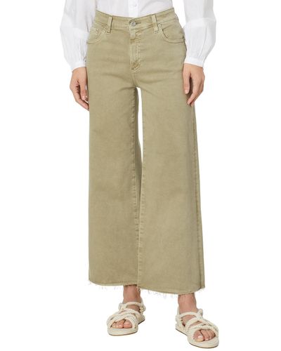 AG Jeans Saige High Rise Straight Wide Leg In Sulfur Dried Parsley - Natural