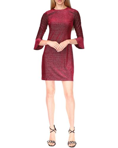 MICHAEL Michael Kors Velvet Flounce Mini Dress - Red